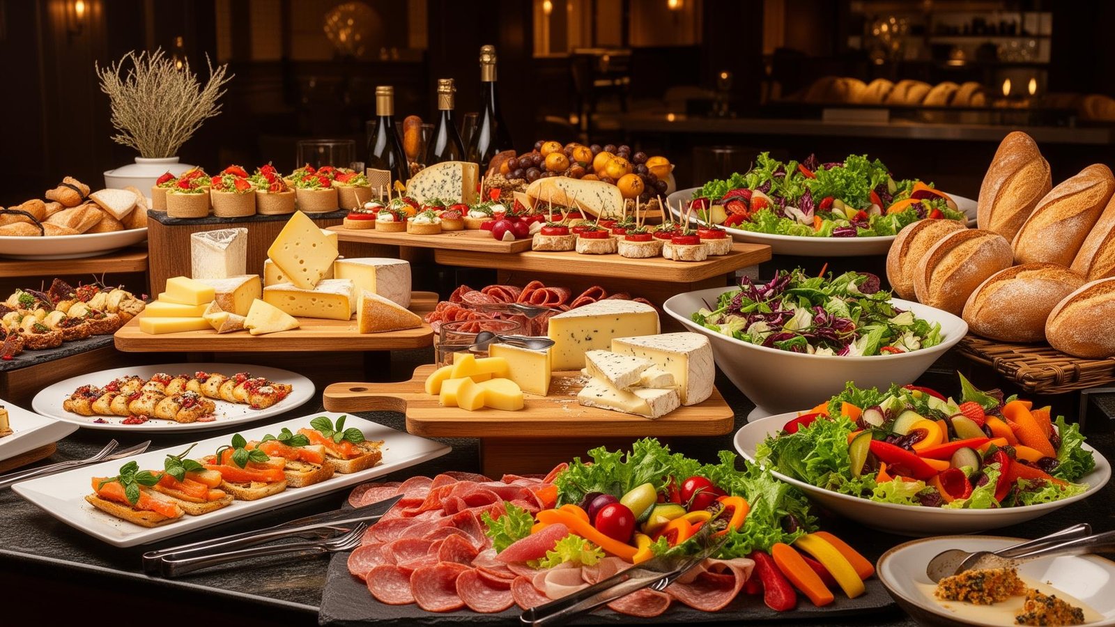 Social event catering spread